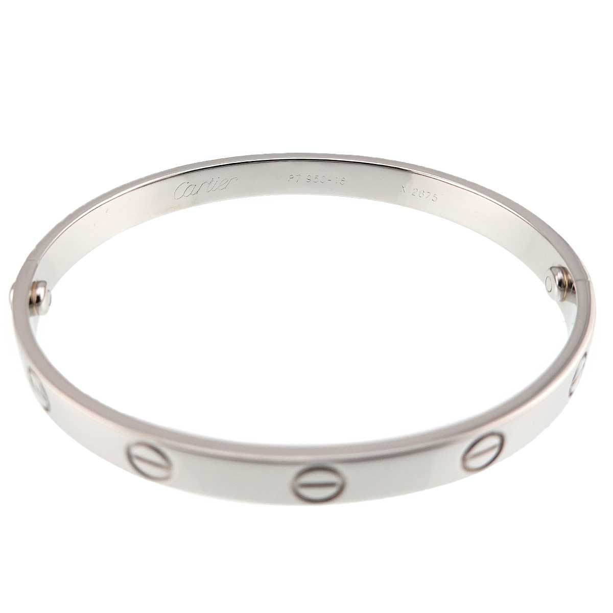 Love Bracelet Bangle Pt Platinum Size18