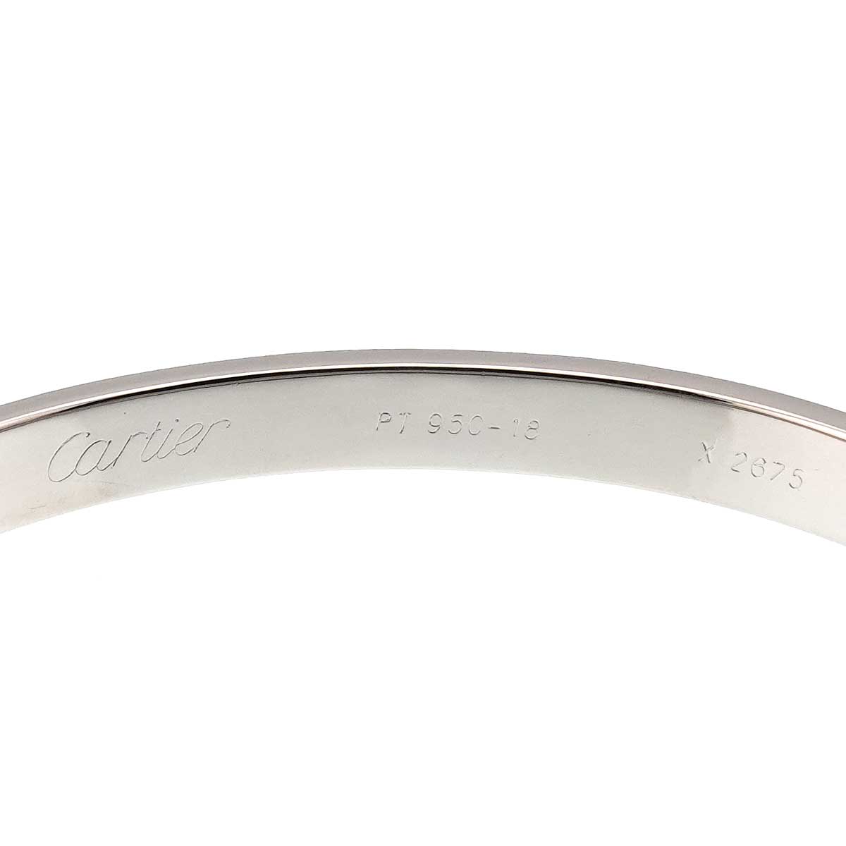 Love Bracelet Bangle Pt Platinum Size18
