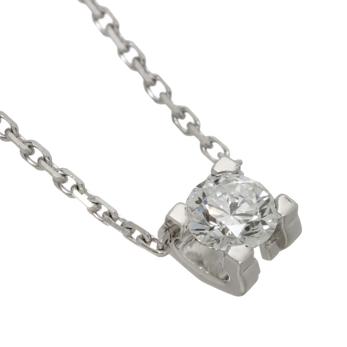 C De Diamond 0.22ct D/VVS1/3EX Necklace 18K WG 750