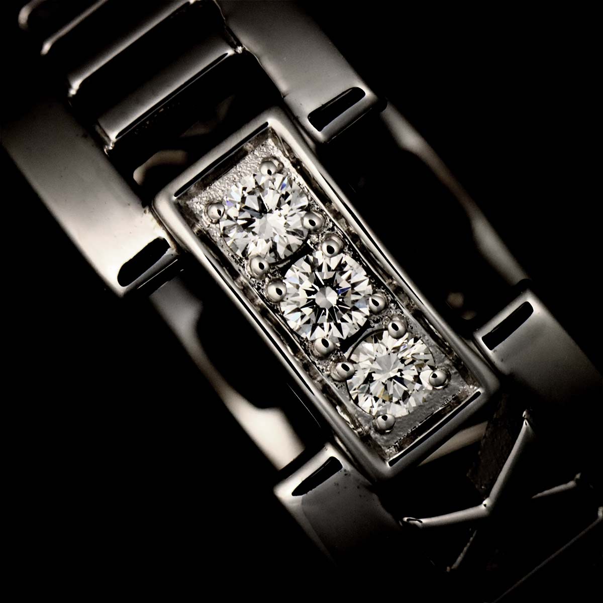 Atlas Diamond Ring 18K White Gold 750 size6.75(US)