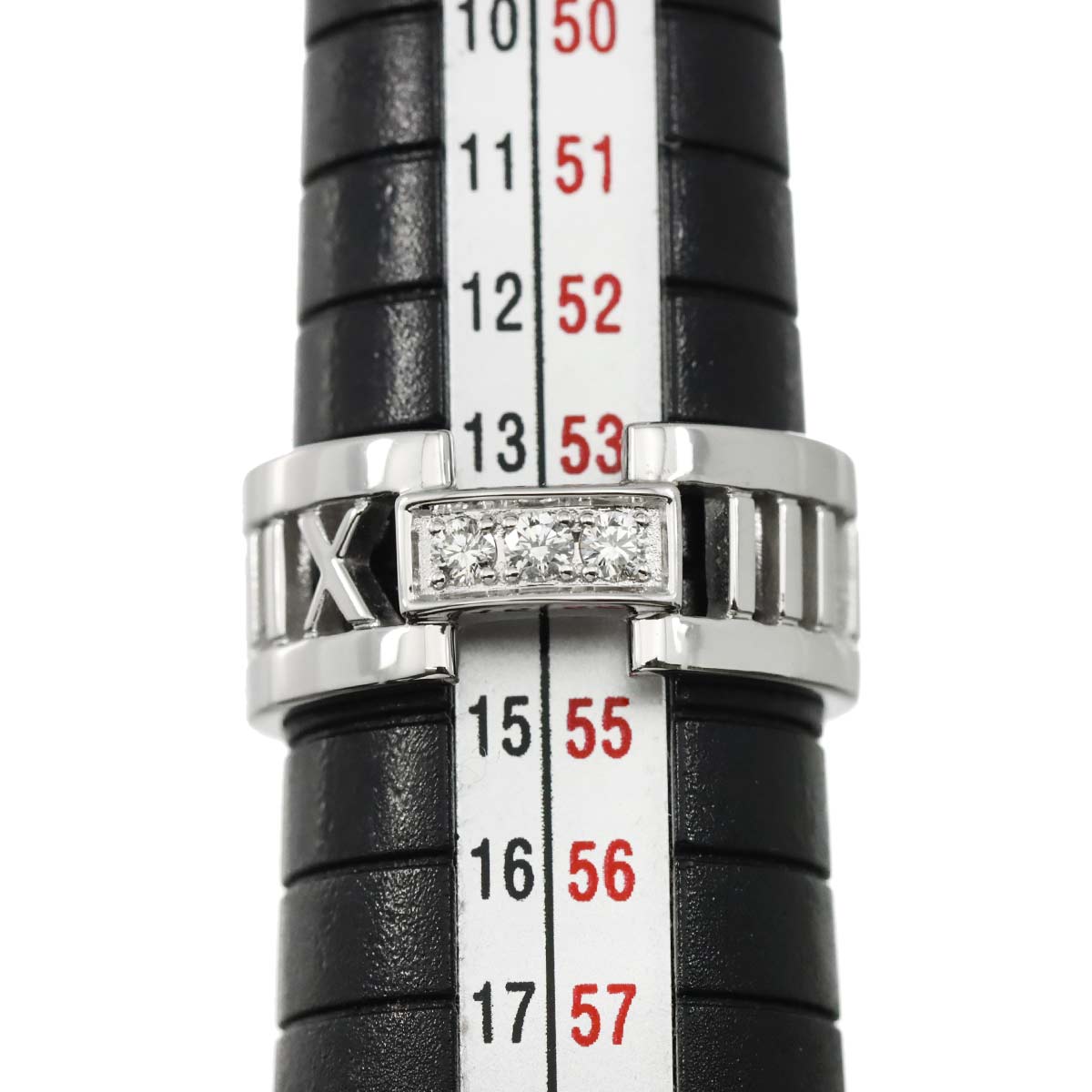 Atlas Diamond Ring 18K White Gold 750 size6.75(US)