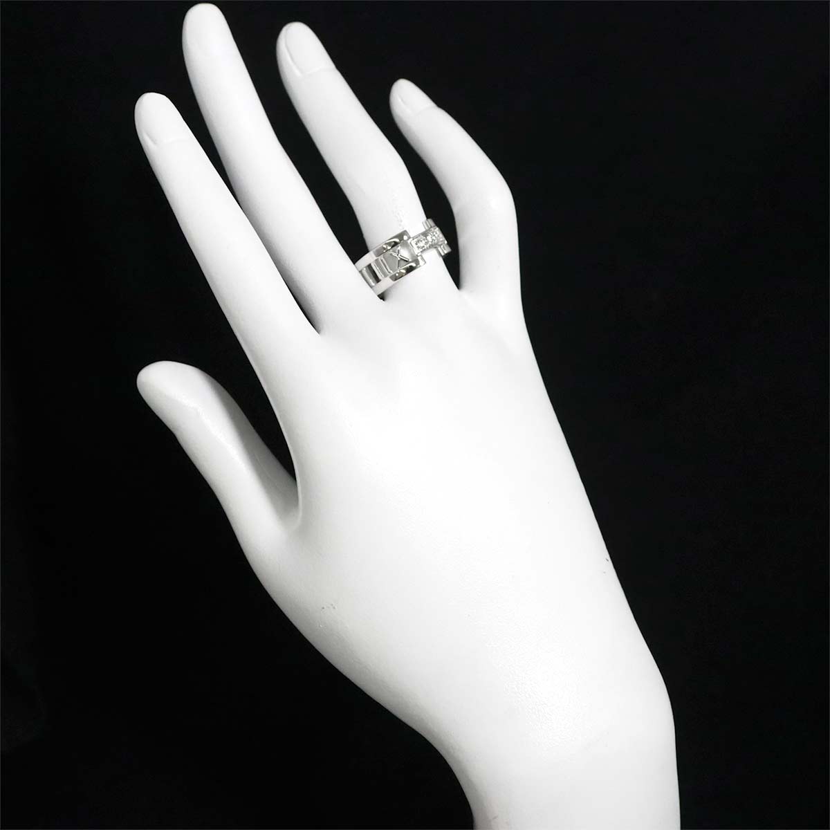 Atlas Diamond Ring 18K White Gold 750 size6.75(US)