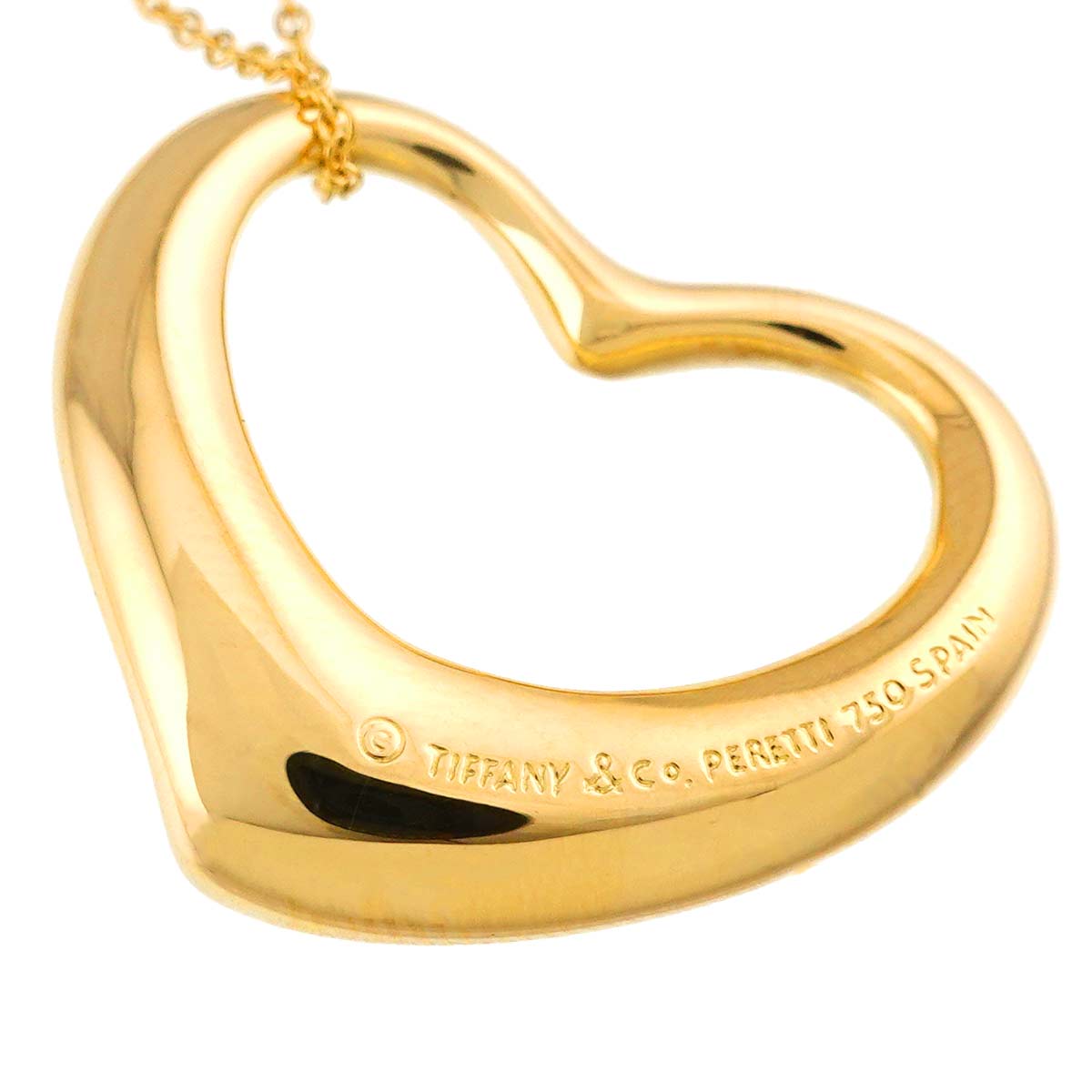 Open Heart Necklace 18K Yellow Gold 750