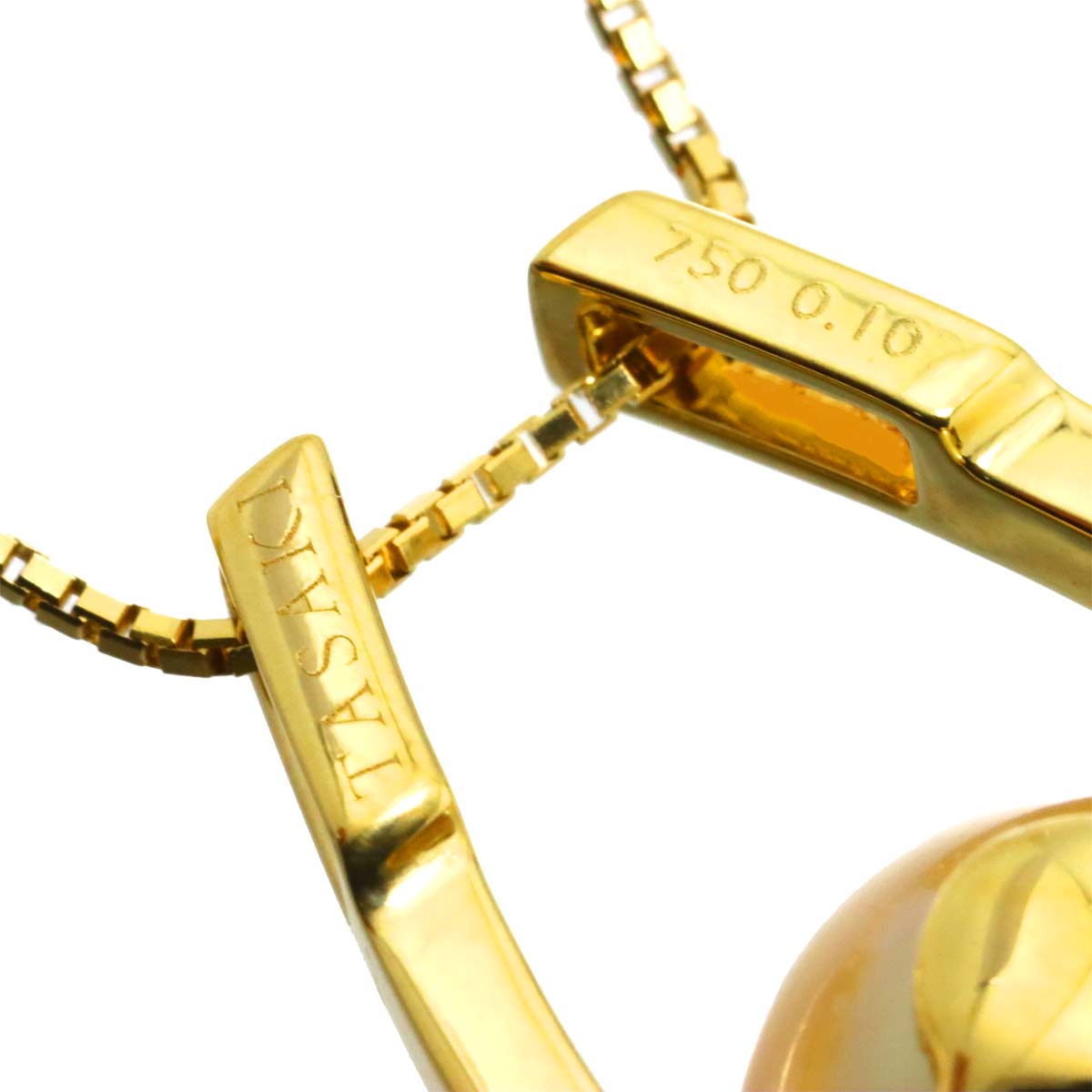 South Sea pearl 10.7mm Diamond 0.10ct Necklace 18K YG 750