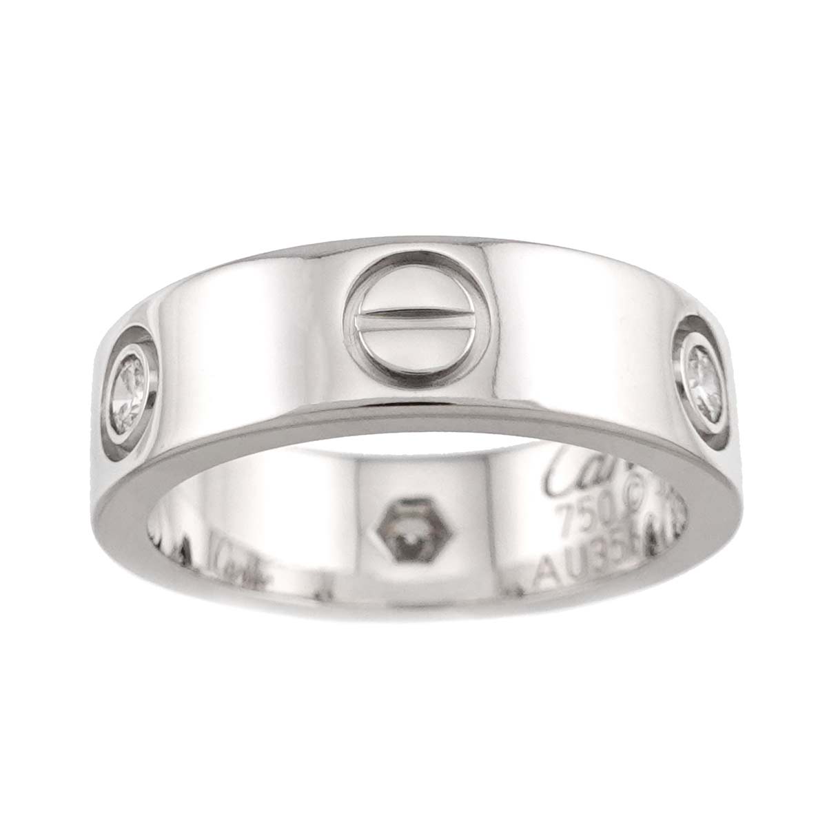 Love Ring Diamond 3P 18K White Gold size51 5.25-5.5(US)