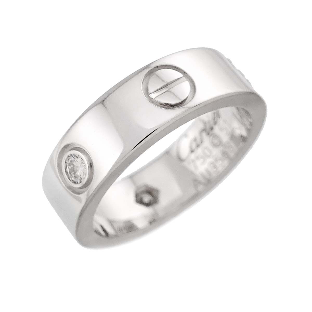 Love Ring Diamond 3P 18K White Gold size51 5.25-5.5(US)