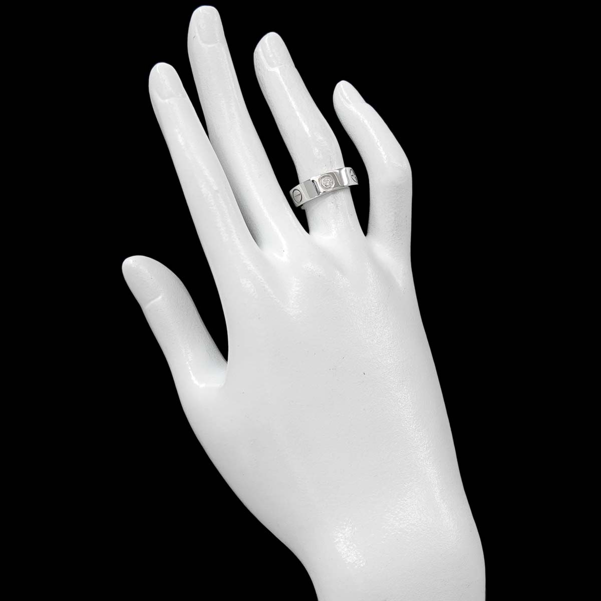 Love Ring Diamond 3P 18K White Gold size51 5.25-5.5(US)
