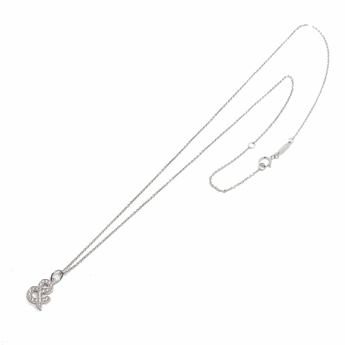 Ampersand Diamond Necklace 18K WG White Gold 750