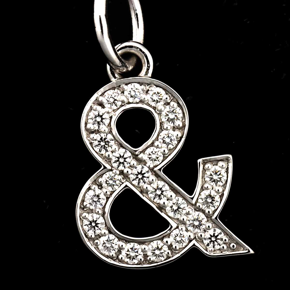 Ampersand Diamond Necklace 18K WG White Gold 750