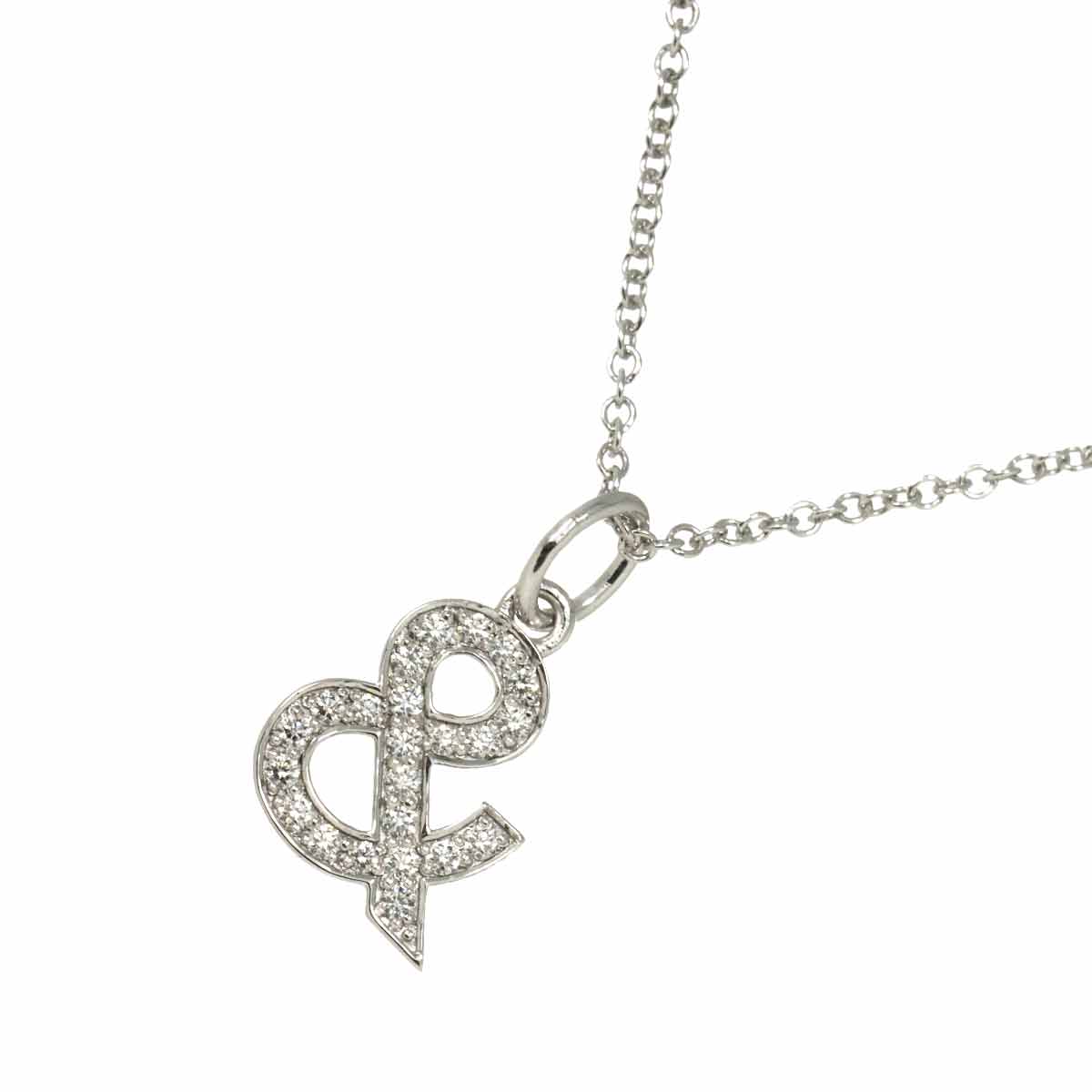 Ampersand Diamond Necklace 18K WG White Gold 750
