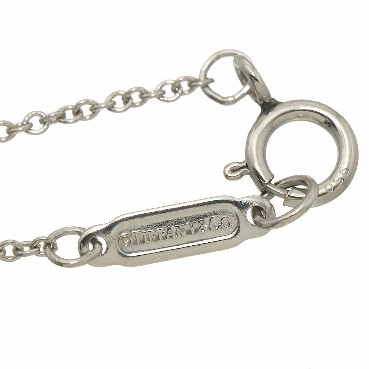 Diamond Ribbon Necklace Platinum