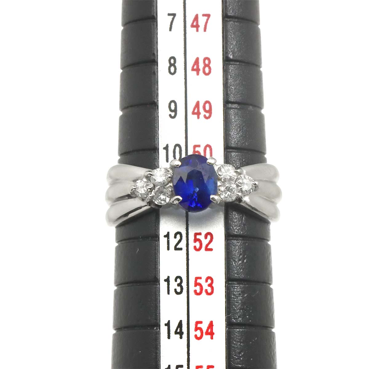 Sapphire 0.70ct Diamond 0.19ct Ring Pt Platinum size5.5-5.75(US)