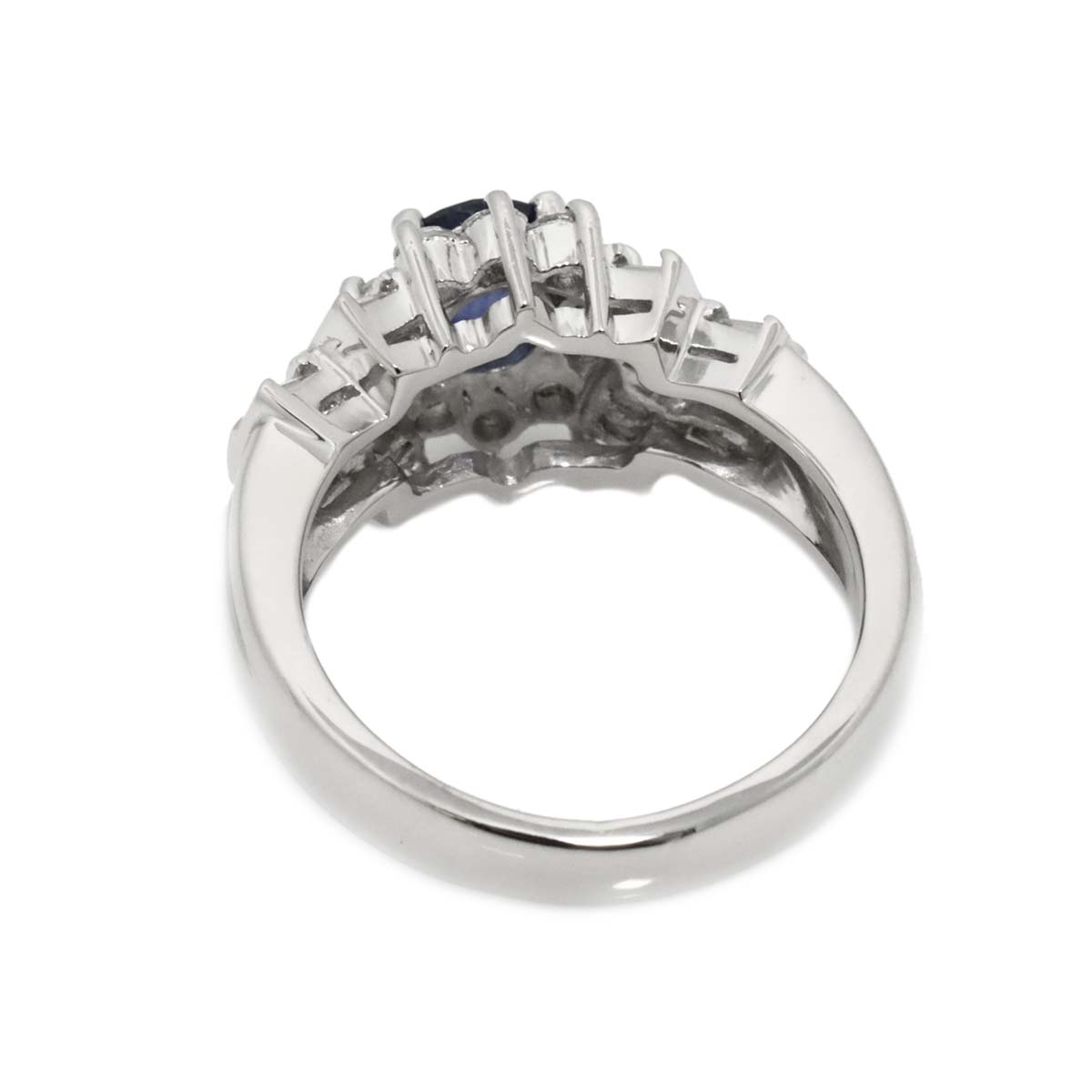 Sapphire 0.57ct Diamond 0.65ct Ring Pt Platinum size5.75-6(US)