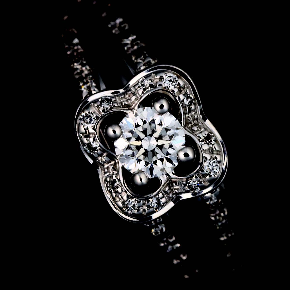 chance of Love Diamond Ring 18K WG 750 size4.5(US)