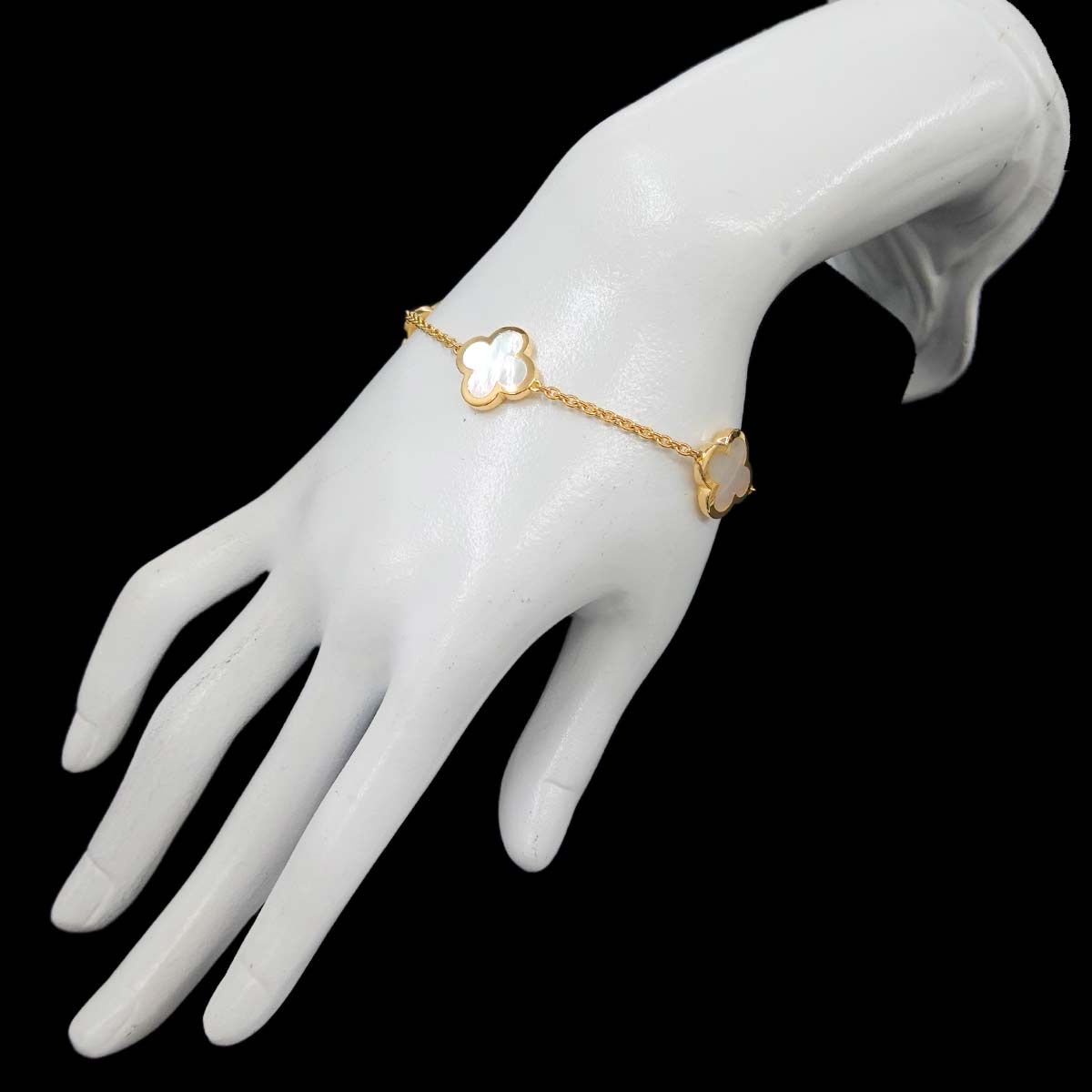 Pure Alhambra 4P MOP Bracelet 18K YG 750