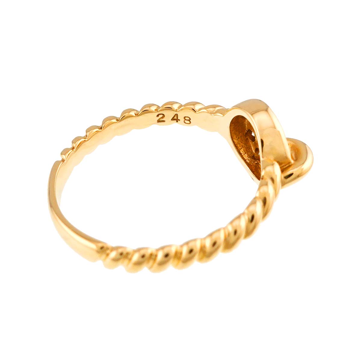 Diamond Ring 18K YG 750 size5-5.25(US)