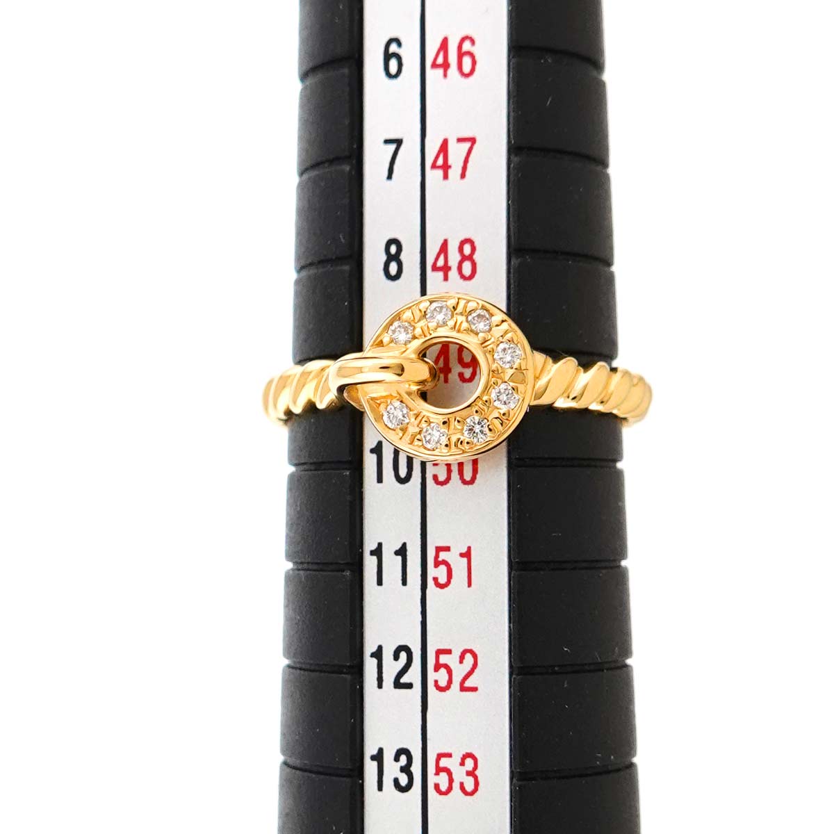 Diamond Ring 18K YG 750 size5-5.25(US)