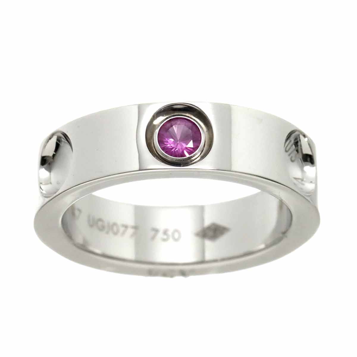 Petit Bague Sapphire Ring 18K WG 750 size47 4(US)