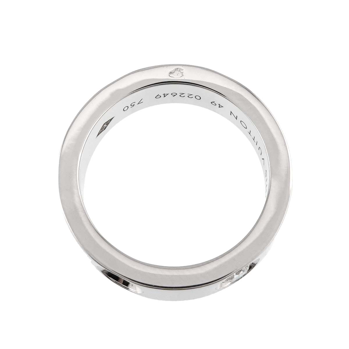 Diamond Ring 18K WG 750 size49 4.75-5(US)