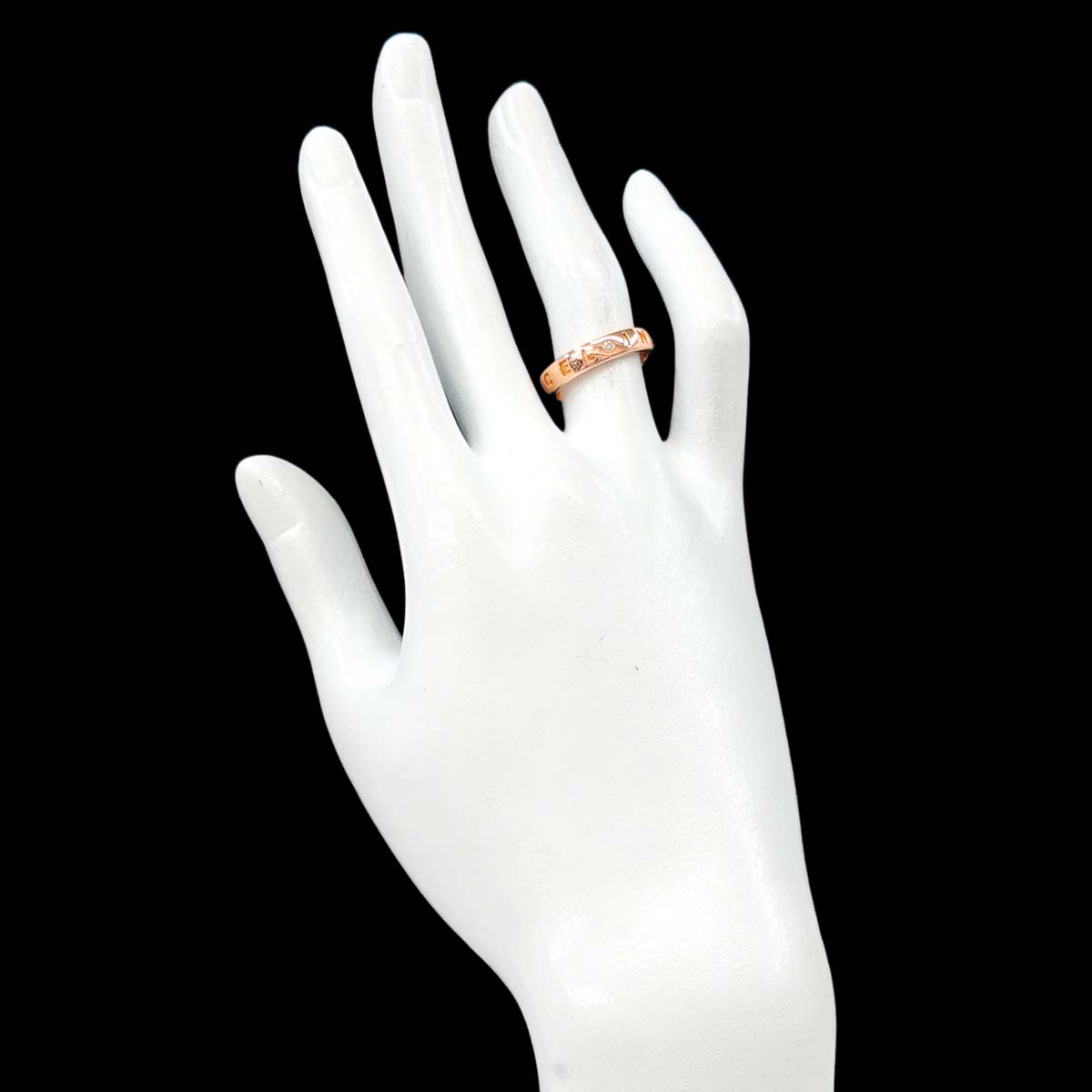 Diamond Ring 18K Pink Gold 750 Size5.5-5.75(US)