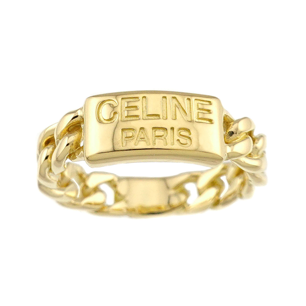 Logo Ring 18K Yellow Gold 750 size3.25-3.75(US)