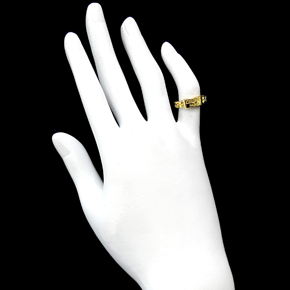 Logo Ring 18K Yellow Gold 750 size3.25-3.75(US)