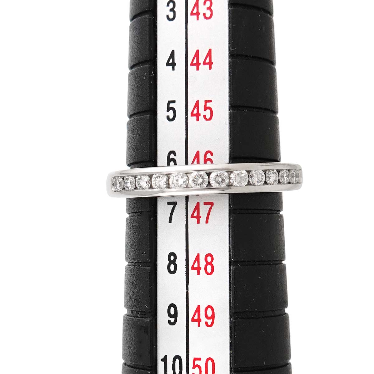 Half Diamond band Ring Platinum Size3.75(US)