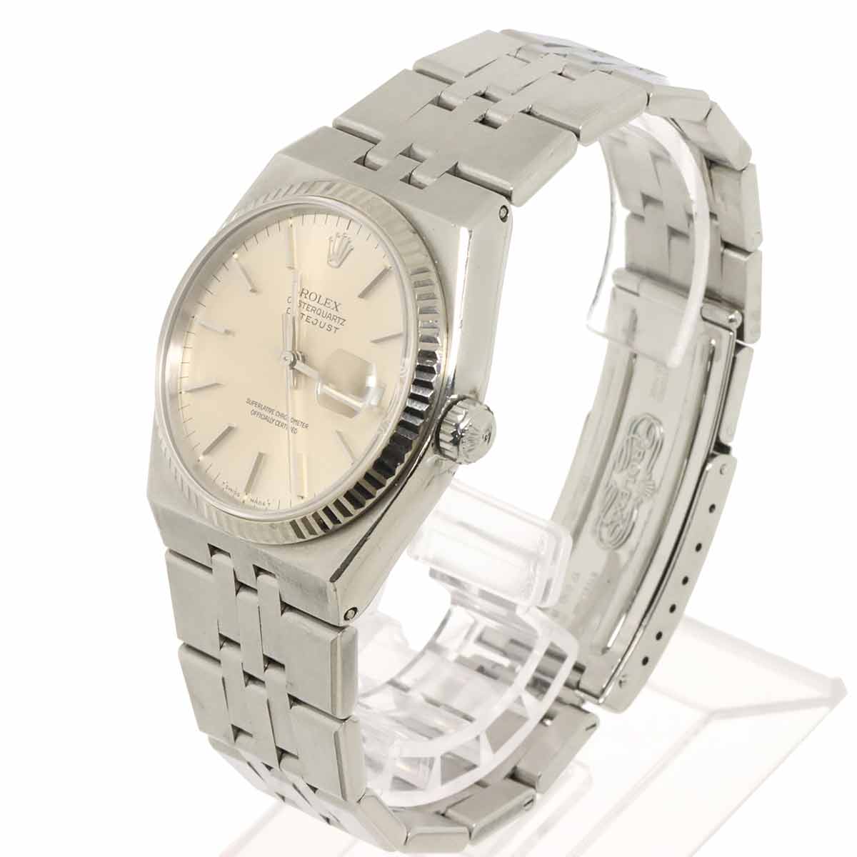 Oyster Quartz Datejust 17014 Serial N 750 White Gold Watch