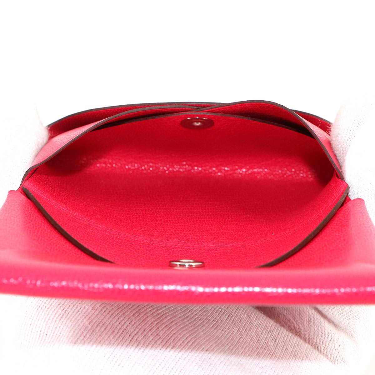 Calvi Duo Card Case Chevre Chamkila Rose Extreme