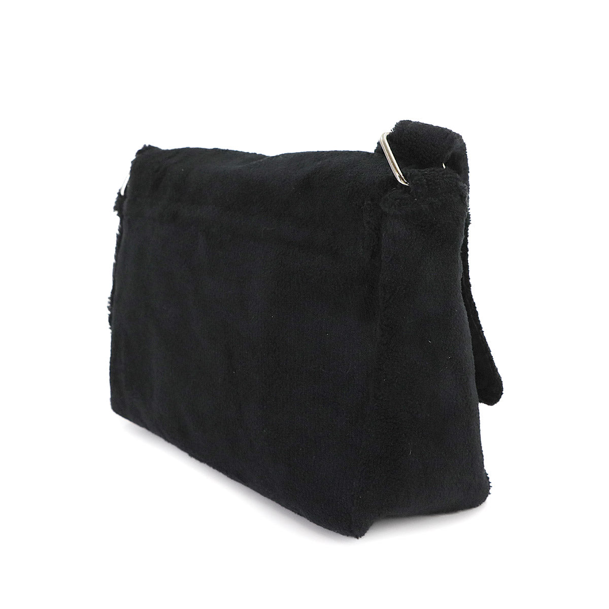 PRECISION Shoulder Bag Pile fabric Black Coco Logos Purse