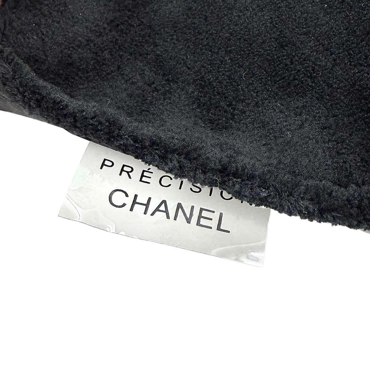 PRECISION Shoulder Bag Pile fabric Black Coco Logos Purse