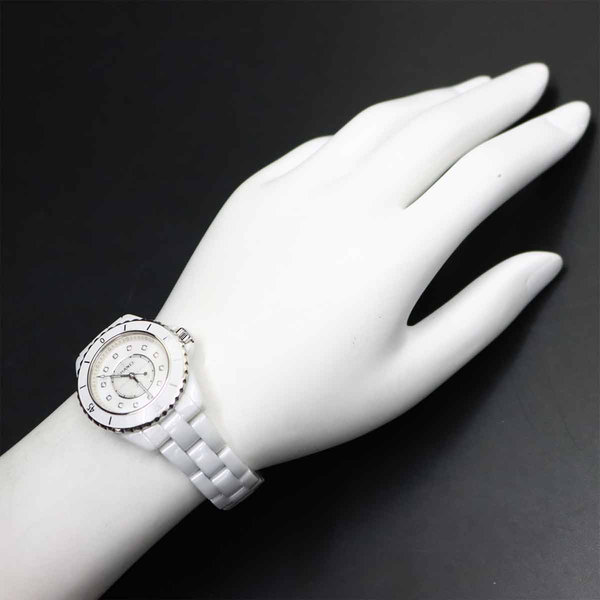 J12 33mm H5704 12P Diamond Ceramic Quartz Ladies Watch