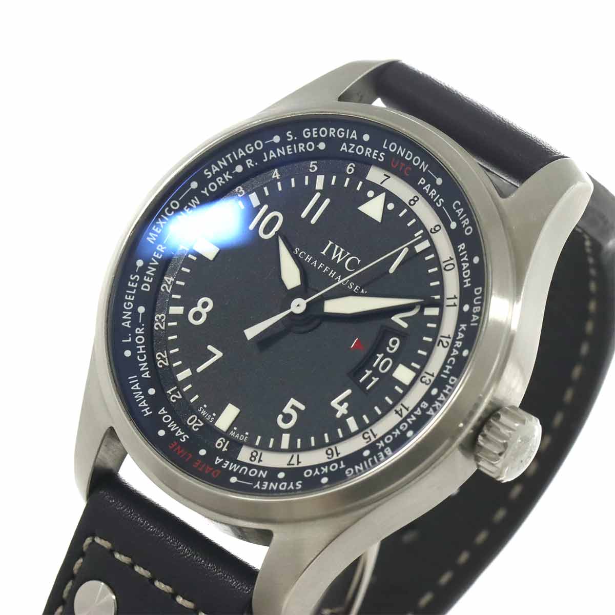 Pilot Watch World Timer IW326201 Automatic Black Dial Mens Watch