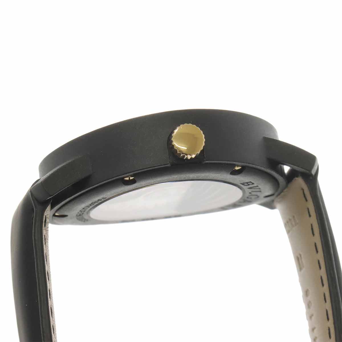 BVLGARIBVLGARI Carbon Gold BB40CL 750 PG Black Dial Mens