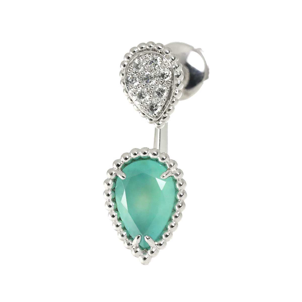 SERPENT BOHEME Aquaprase Diamond Earring 18K WG OnePiece only