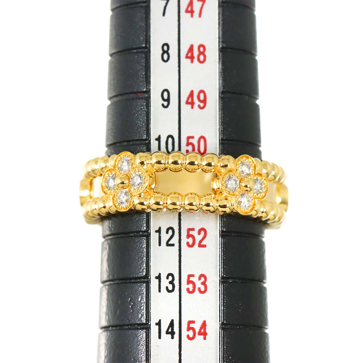 Perlee clover Diamond Ring 18K YG size51 5.5-5.75(US)