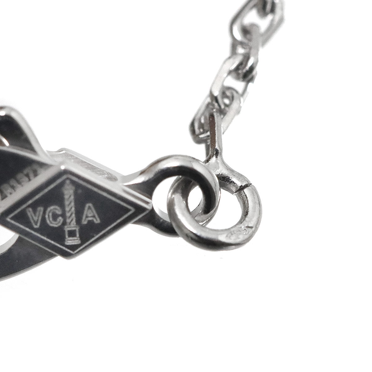 Vintage Alhambra Diamond Necklace 18K WG 750