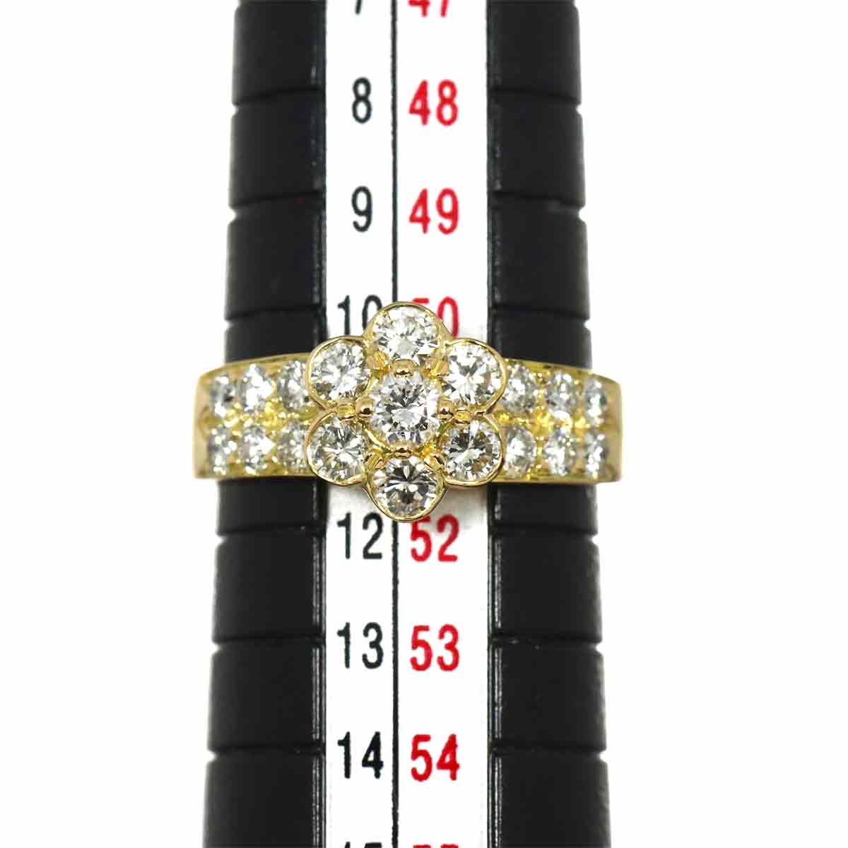 Diamond Ring 18K YG 750 size5.5-5.75(US)