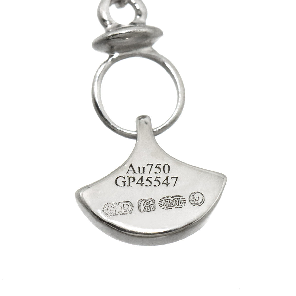 Butterfly Silhouette Mini Diamond Necklace 18K WG 750