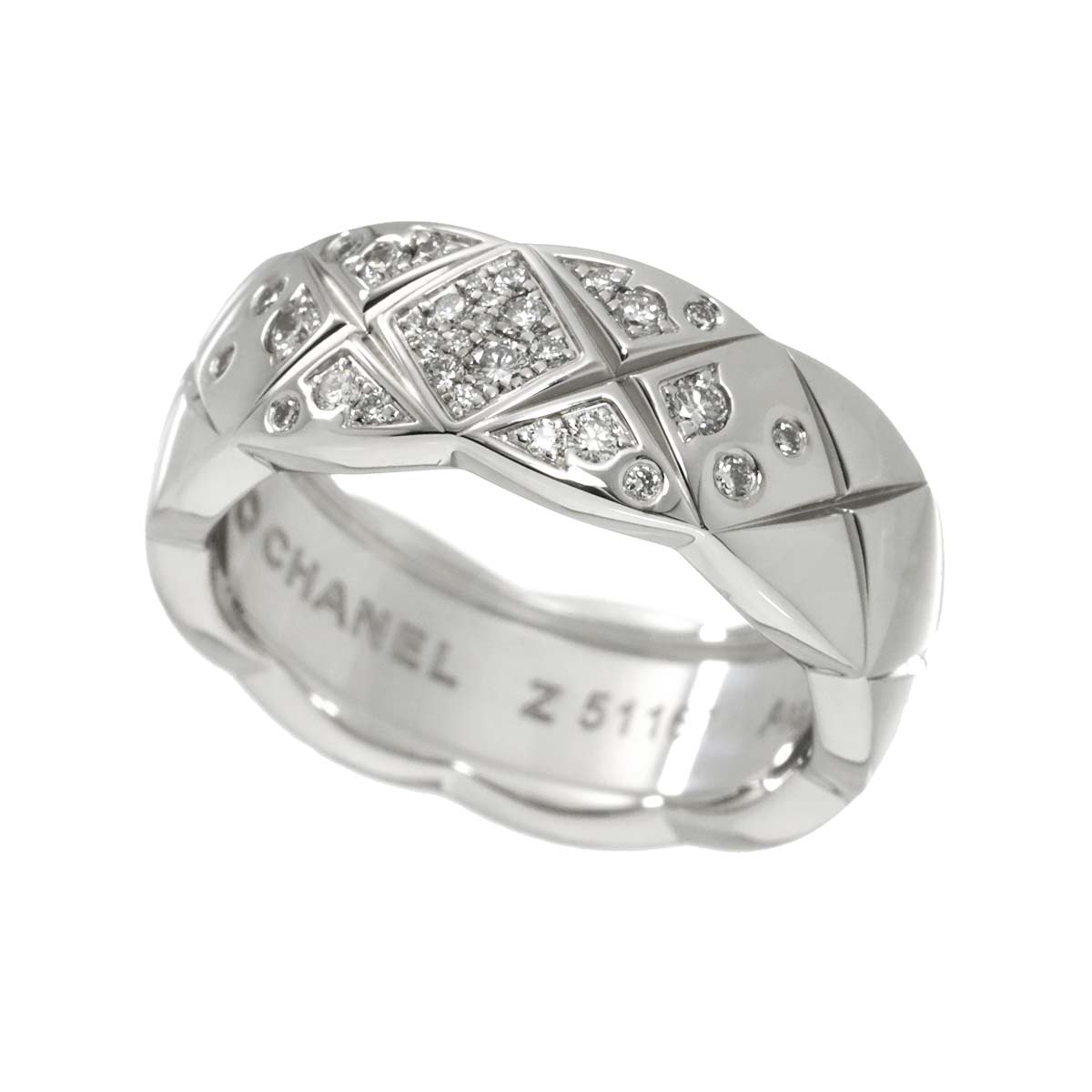 Coco Crush Medium Diamond Ring WG 750 size48 4.5(US)