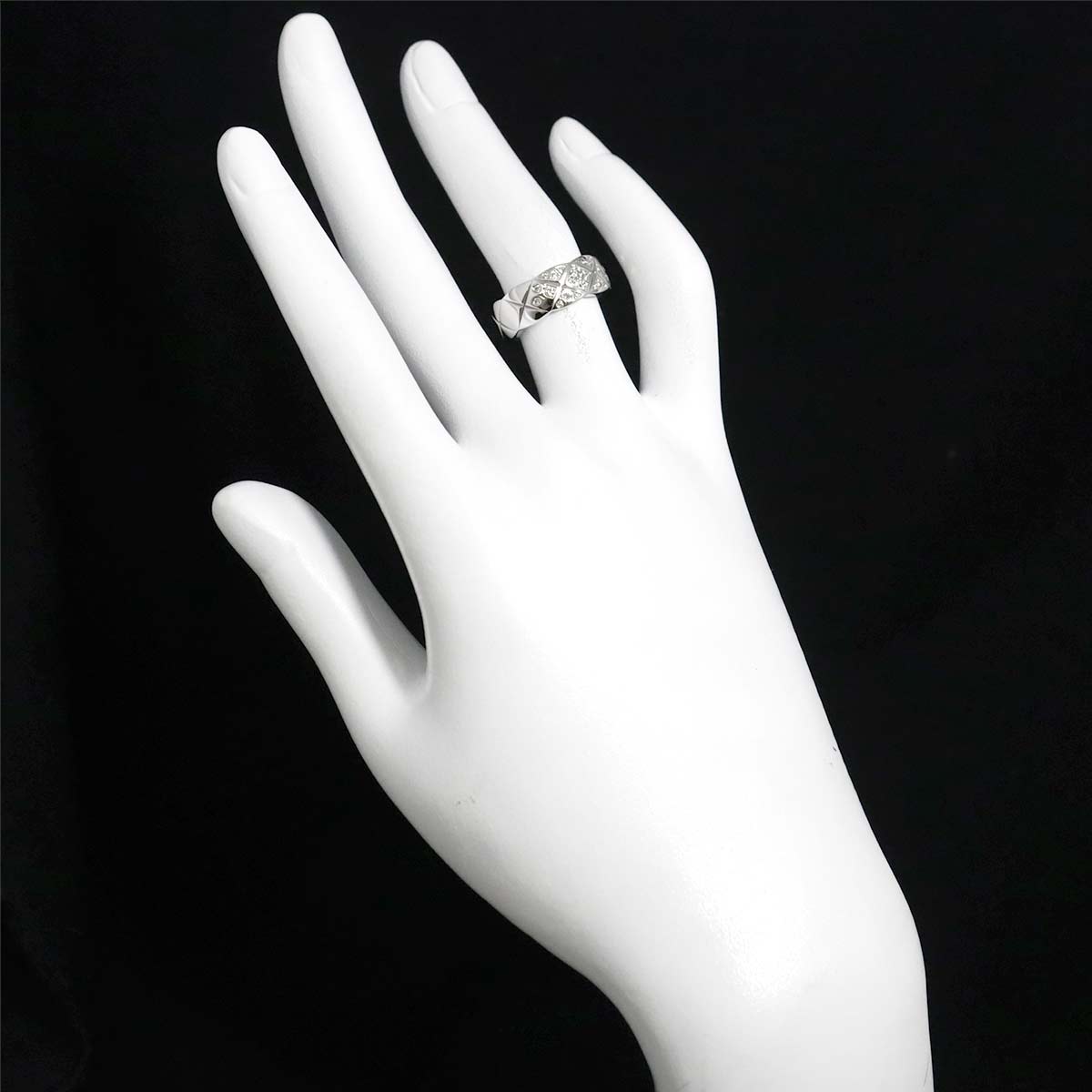 Coco Crush Medium Diamond Ring WG 750 size48 4.5(US)