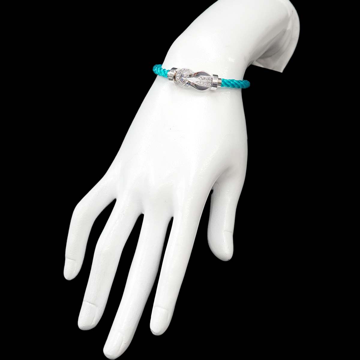 Chance Infini Diamond Bracelet LM 18K White Gold 750 Steel size14