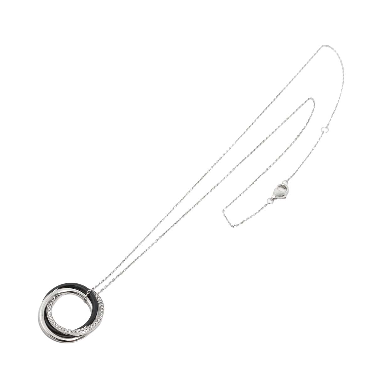 Trinity Diamond Necklace 18K WG 750 Ceramic