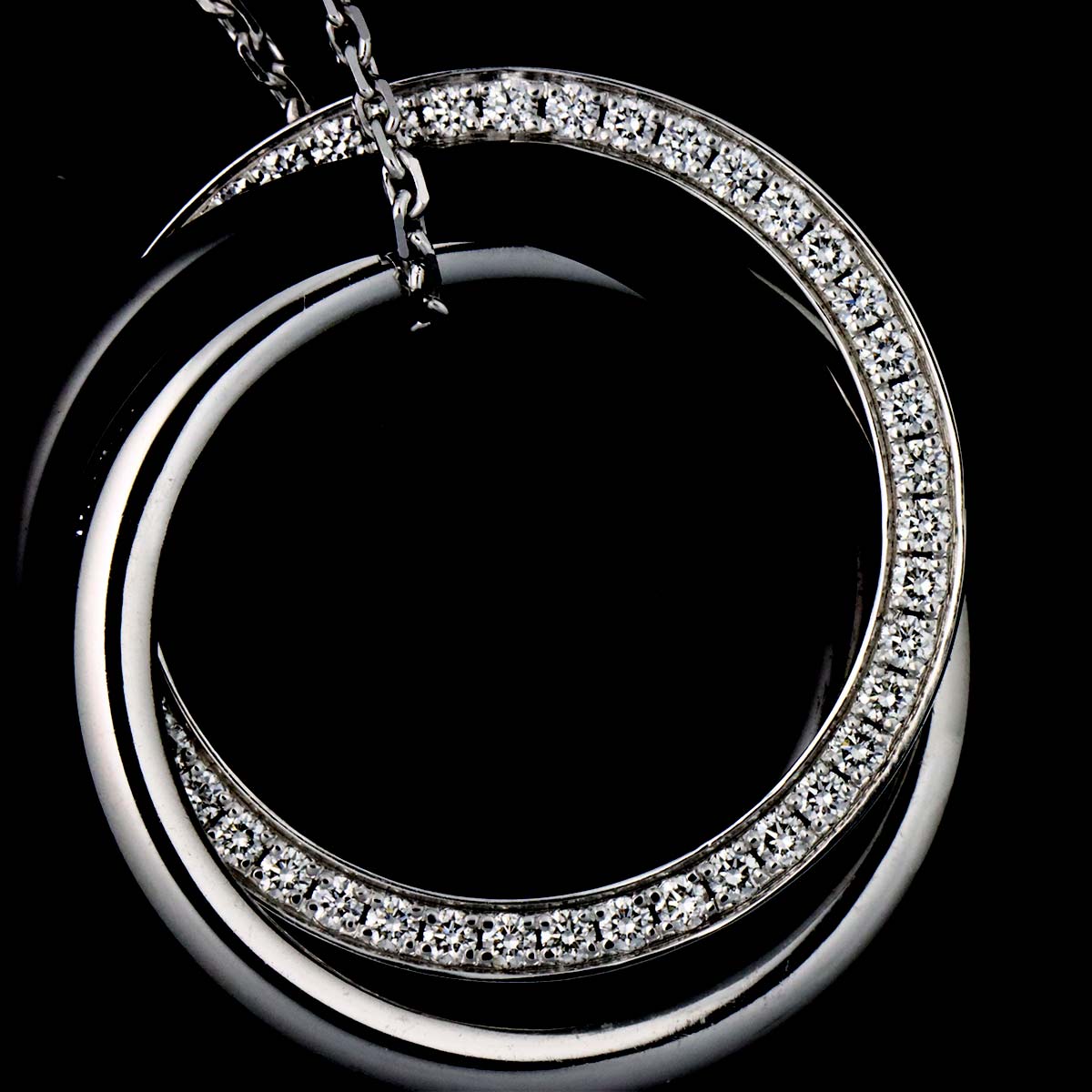 Trinity Diamond Necklace 18K WG 750 Ceramic