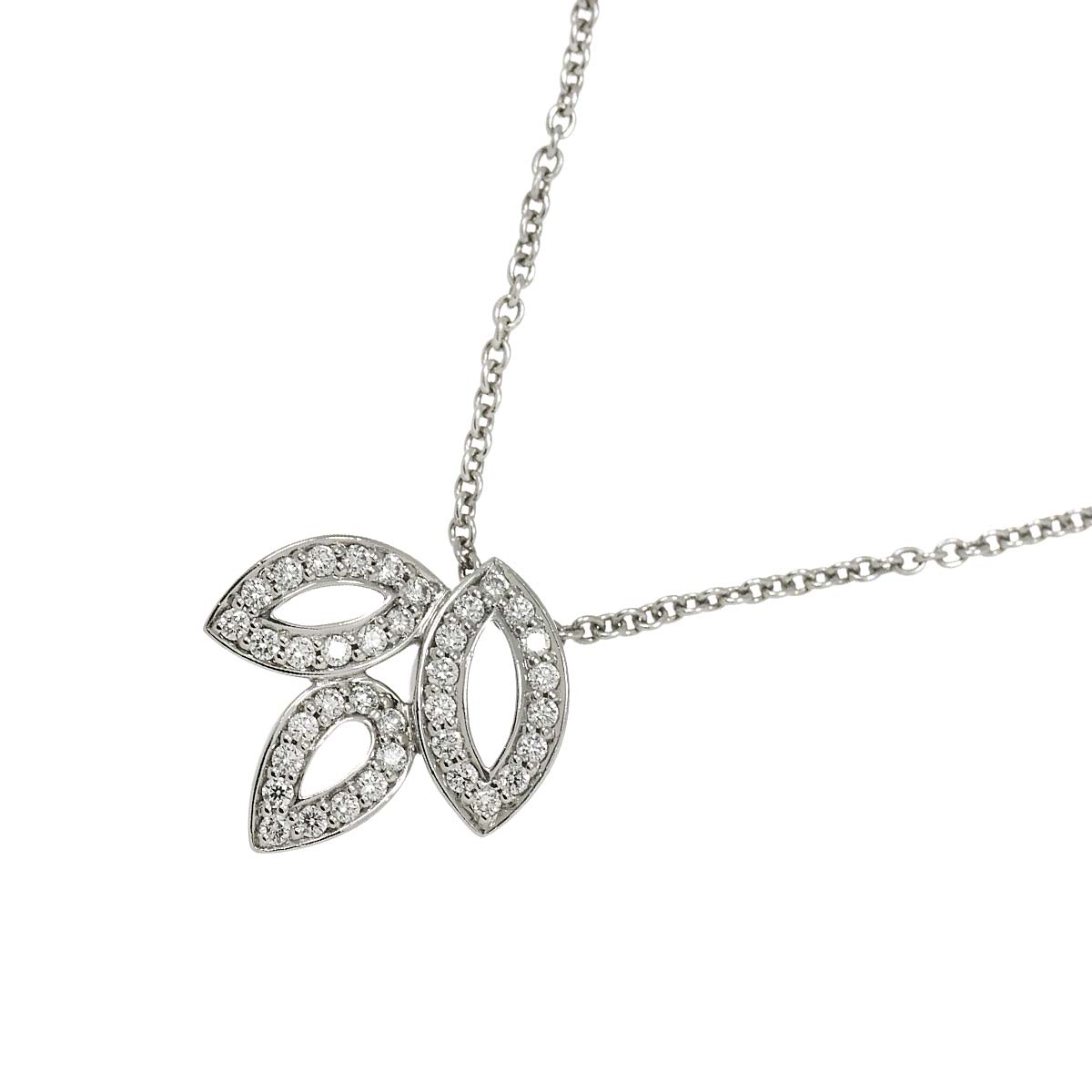 Lily Cluster Mini Diamond Necklace Pt