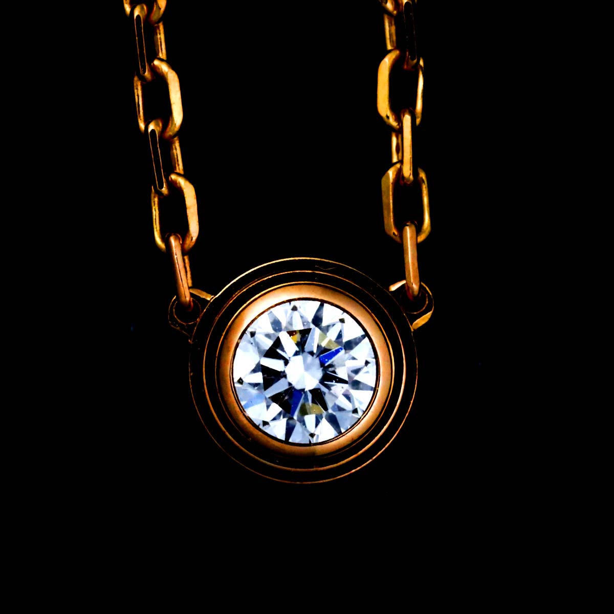 d Amour Diamond Necklace LM 18K Pink Gold 750