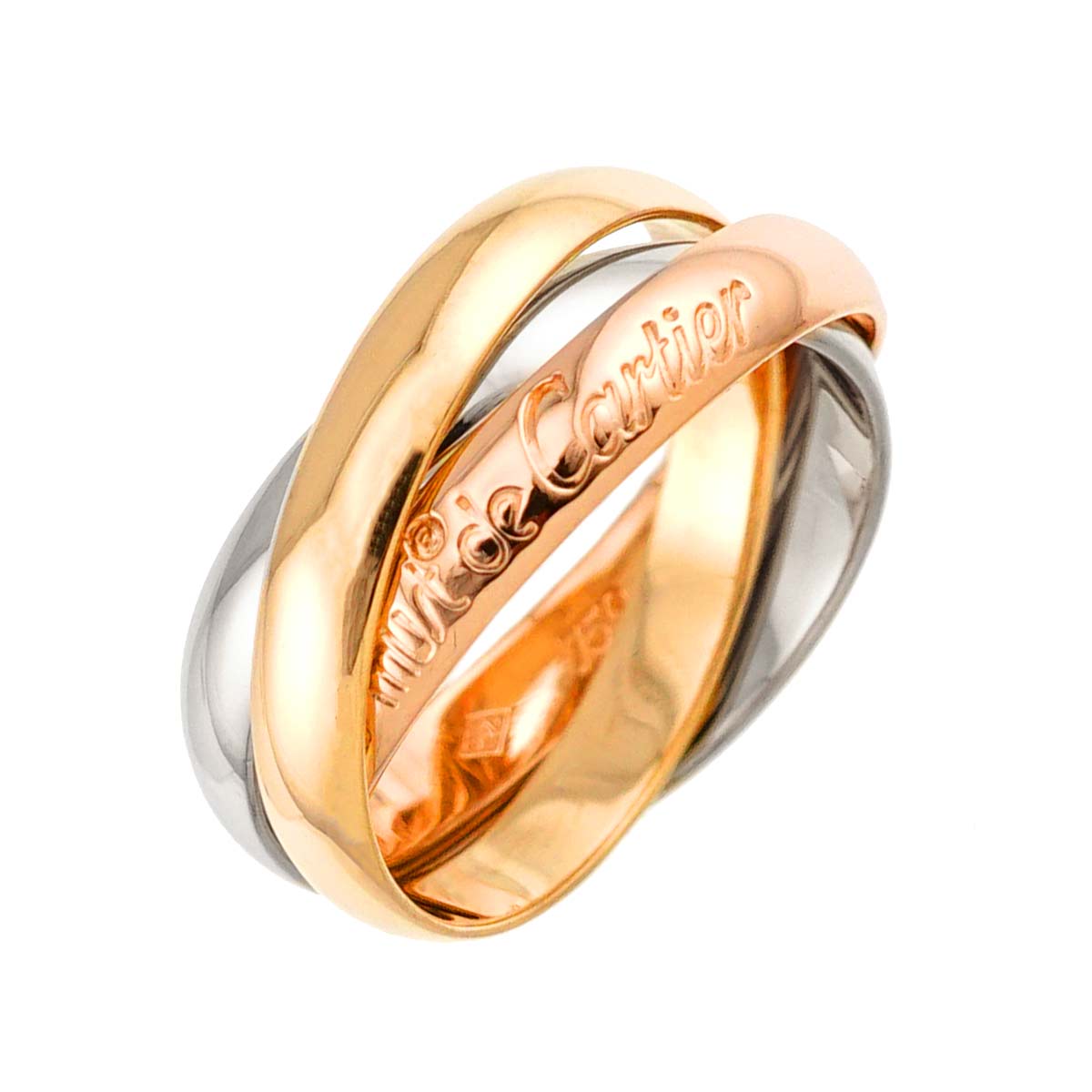 Trinity Ring MM 18K YG WG PG 750 Size54 6.75(US)