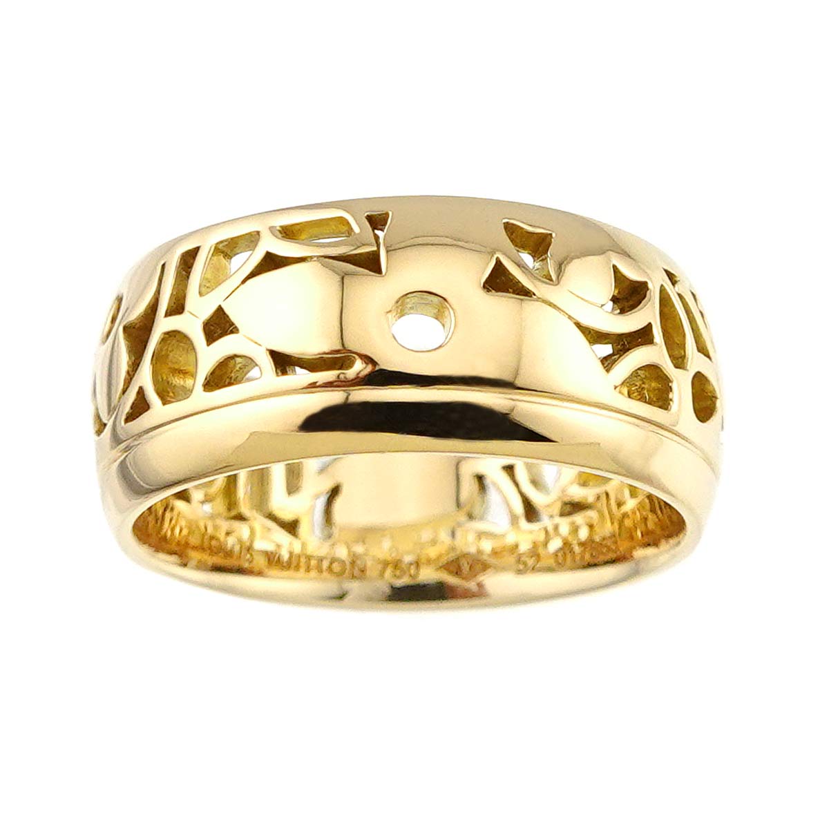 Petit Berg Monogram Ring 18K YG 750 Size52 6(US)