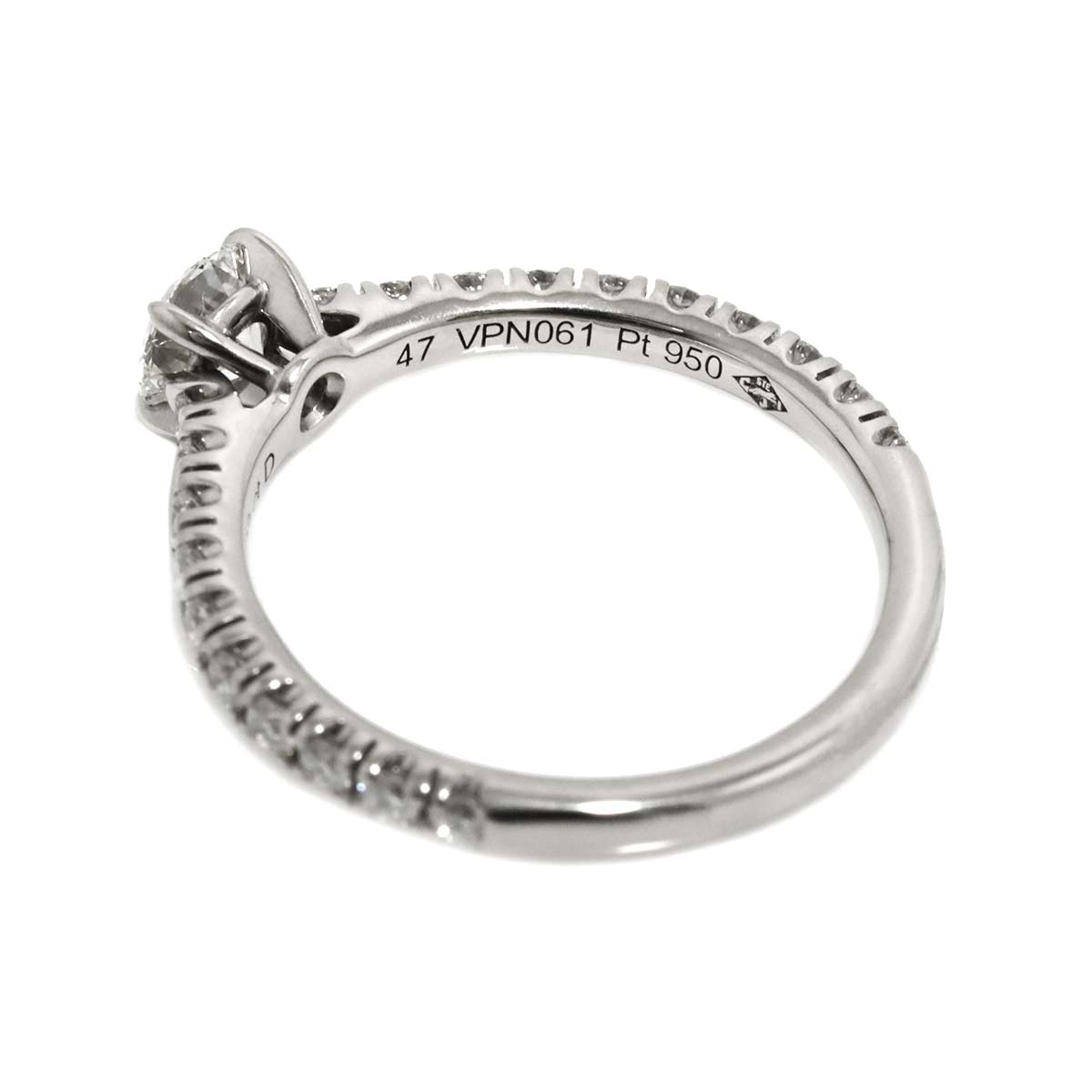 ETINCELLE Half Diamond 0.32ct Ring Pt size47 4(US)