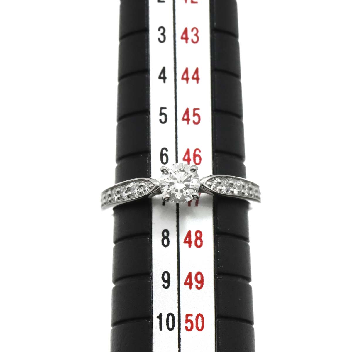 Diamond 0.32ct E/VVS1/3EX Ring Pt Platinum Size4(US)